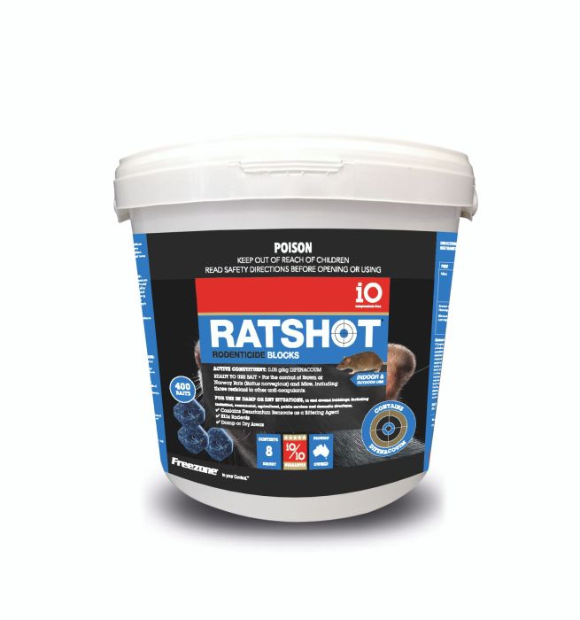 iO Ratshot Blocks 8kg BLUE Difenacoum