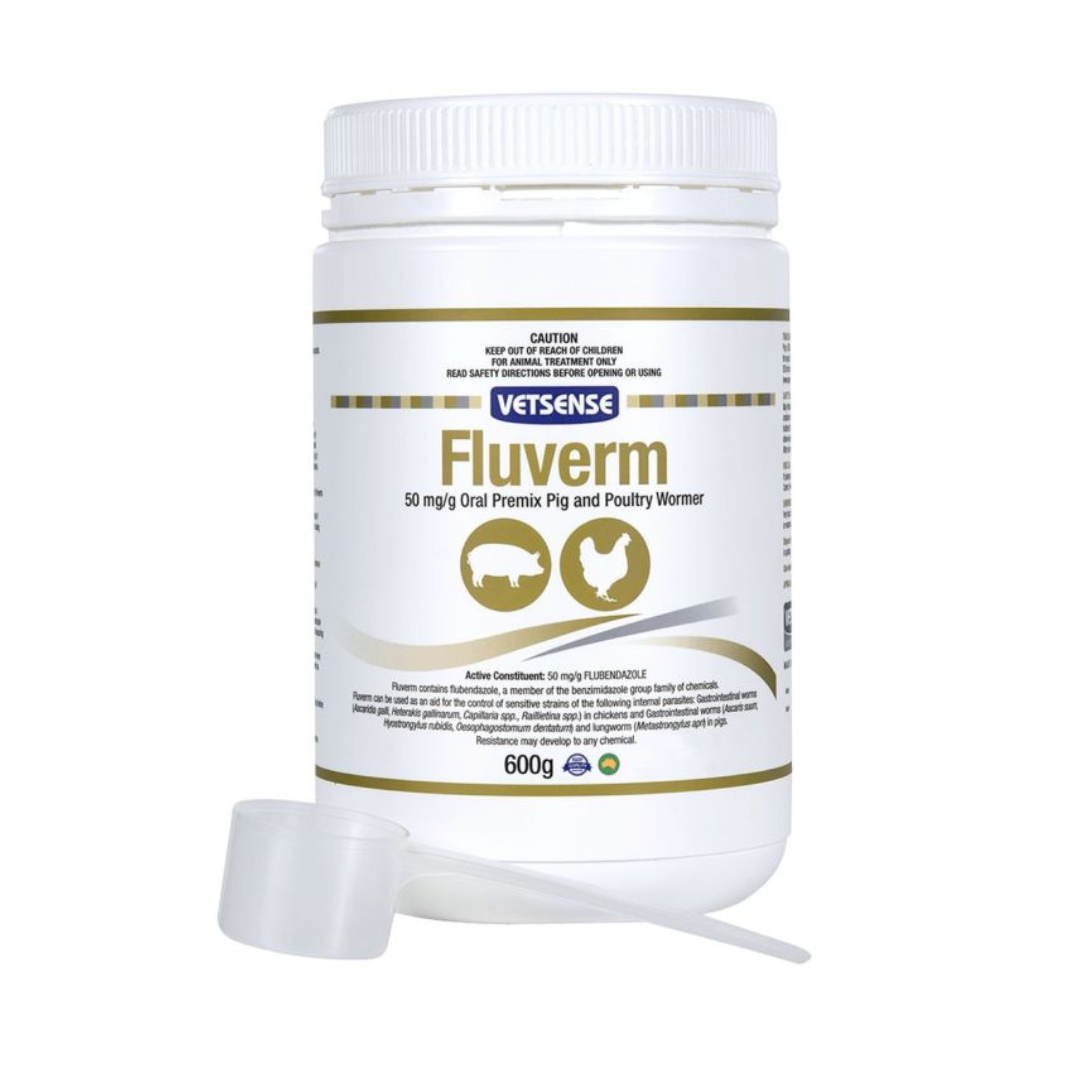 Vetsense Fluverm Pig & Poultry Wormer 600gm