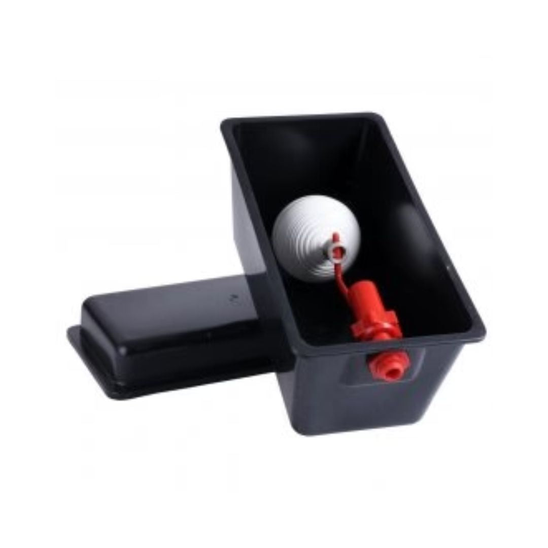 Poultry drinker cistern 8L (header tank) with lid and float