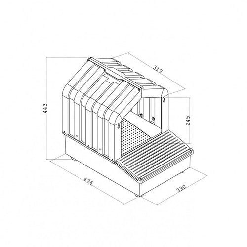 Novital Plastic Chicken Rollaway Layer Nesting Box